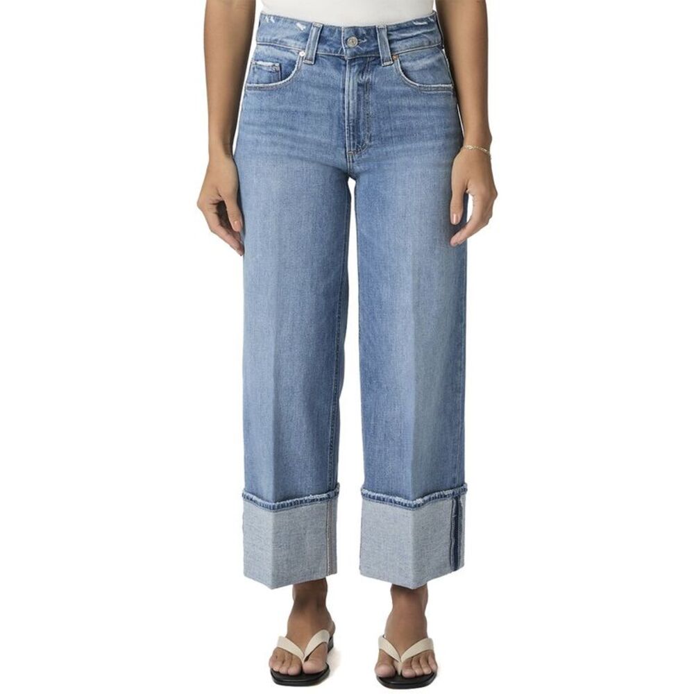PAIGE Women's Straight Leg Jeans - Light Blue